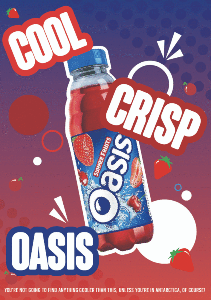 Soft Drink Promo Ad by Level 2 Certificate in Graphic Design Learner